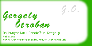 gergely otroban business card